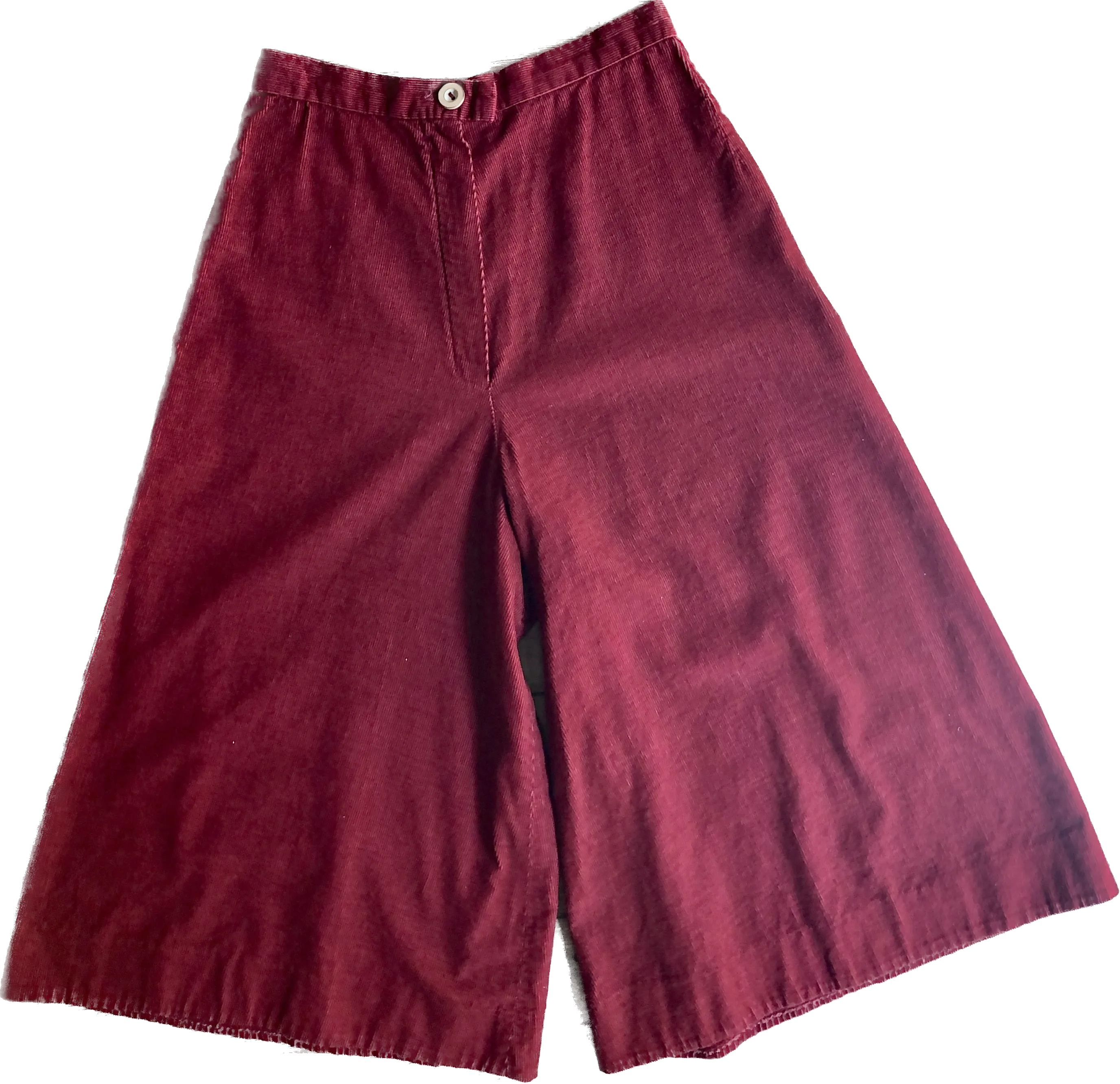 70s Brick Corduroy Culotte      w26