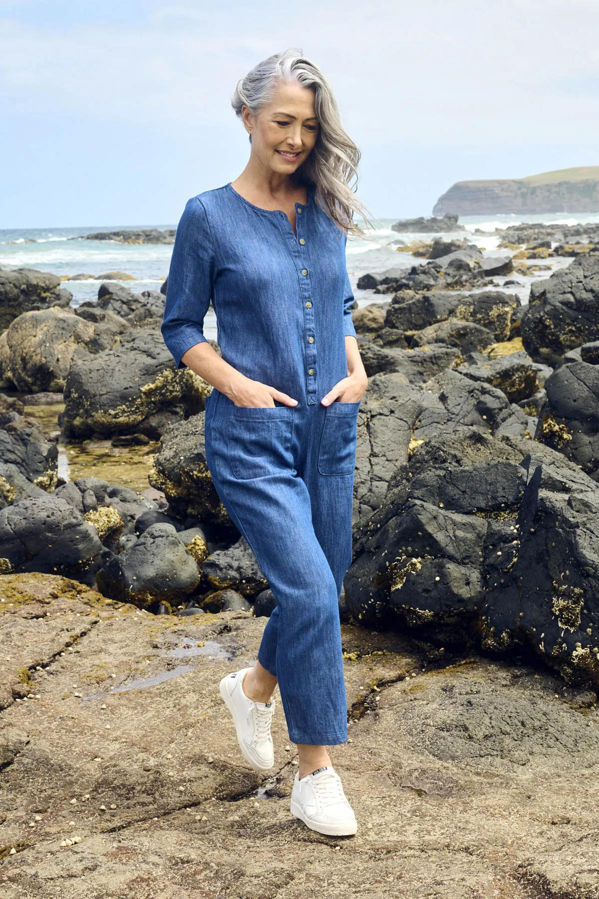Artisan Jumpsuit Mid Wash in Denim