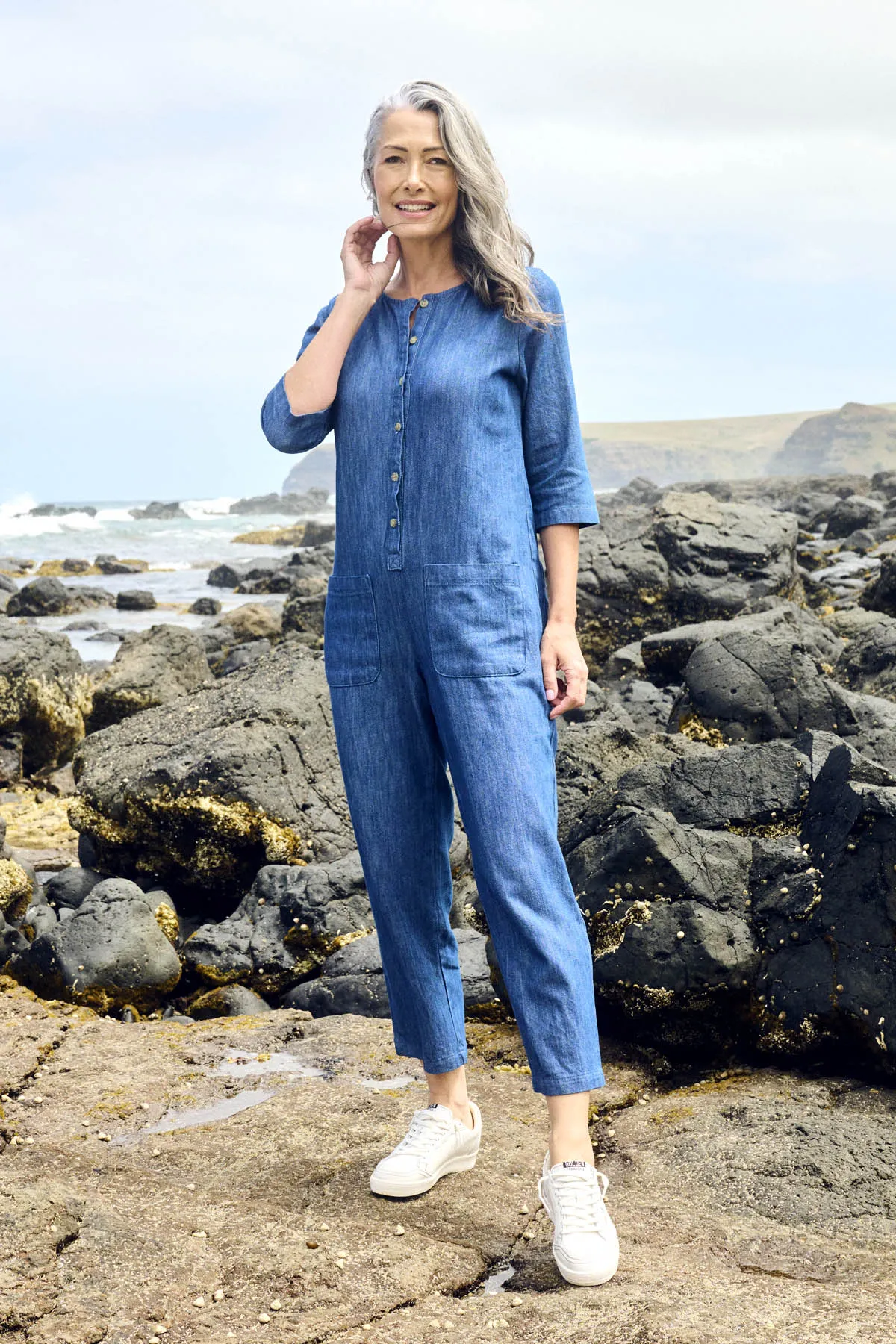 Artisan Jumpsuit Mid Wash in Denim