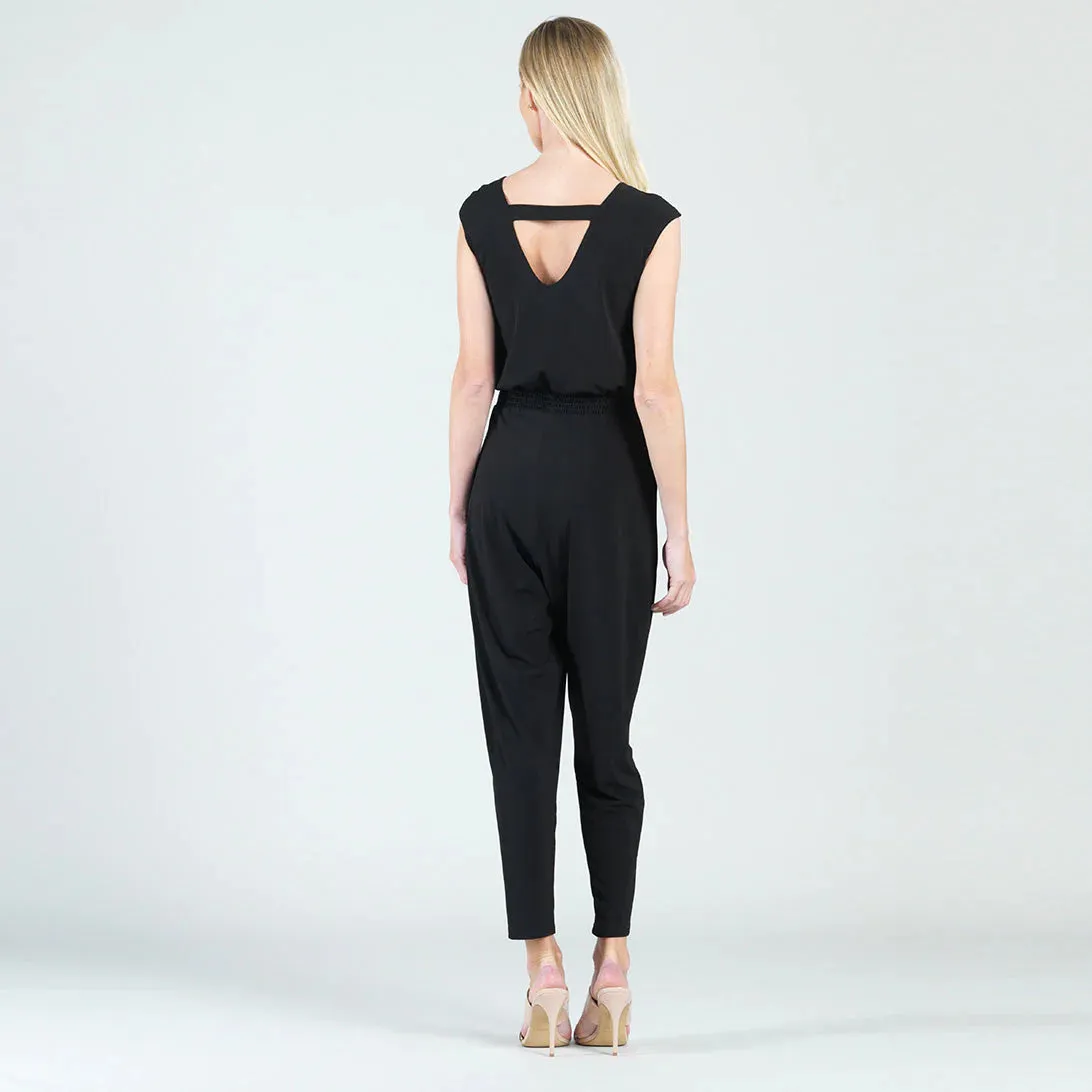 Back Cut Out Jogger Pocket Jumpsuit