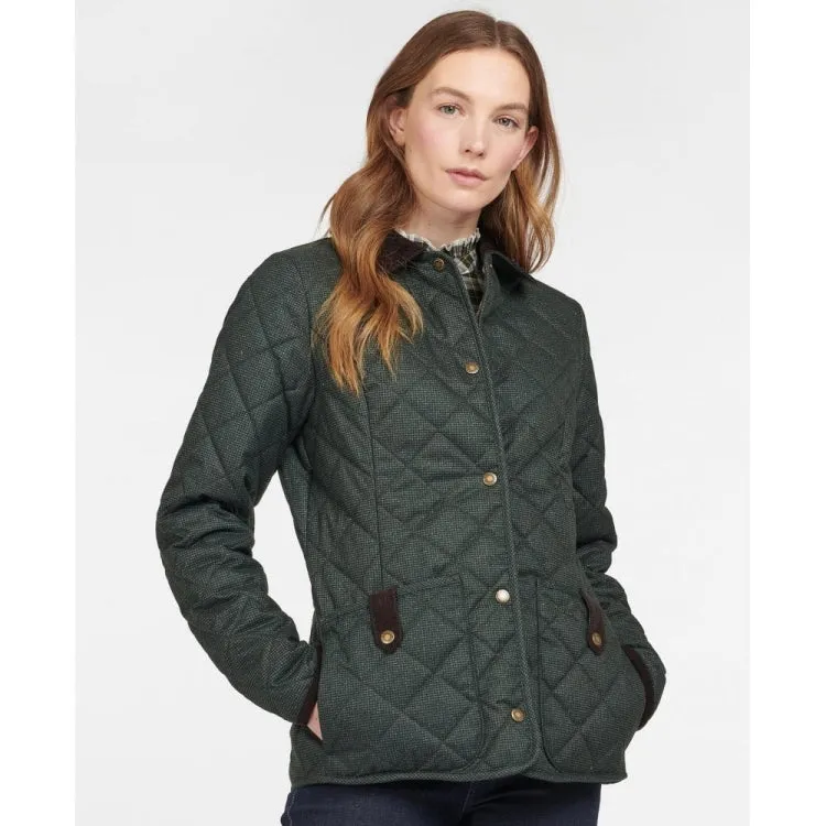 Barbour Ladies Snowhill Quilt Jacket - Olive-Natural