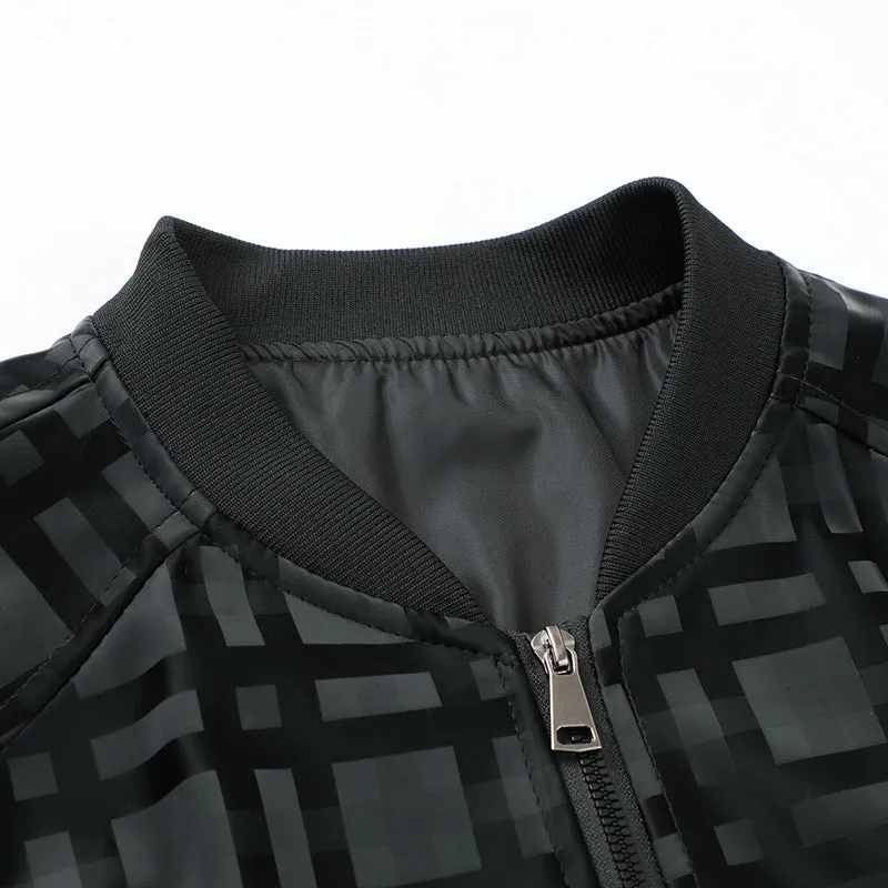 Baseball Collar Leather Coat Spring And Autumn Men
