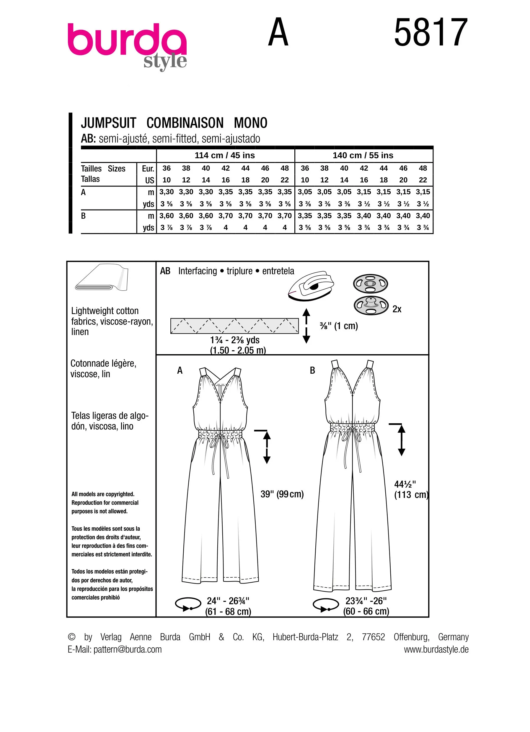 Burda Jumpsuit 5817