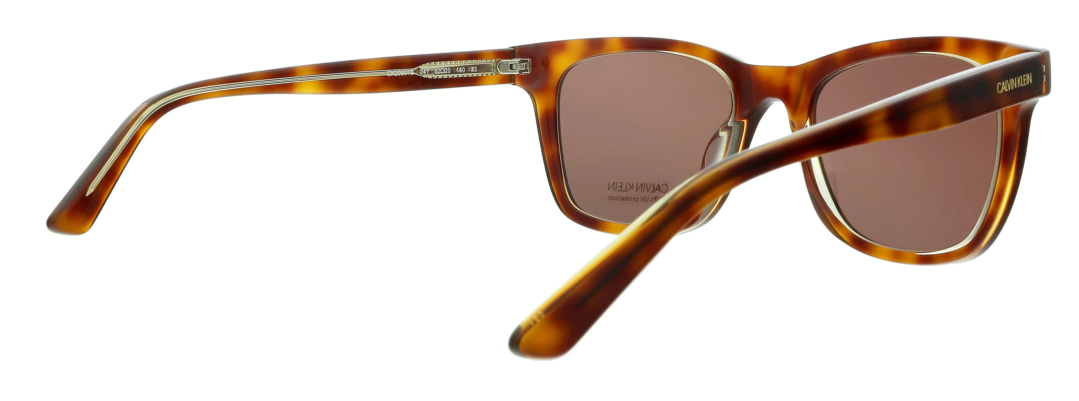 Calvin Klein CK20501S 241 Tortoise/Crystal Yellow Square Sunglasses