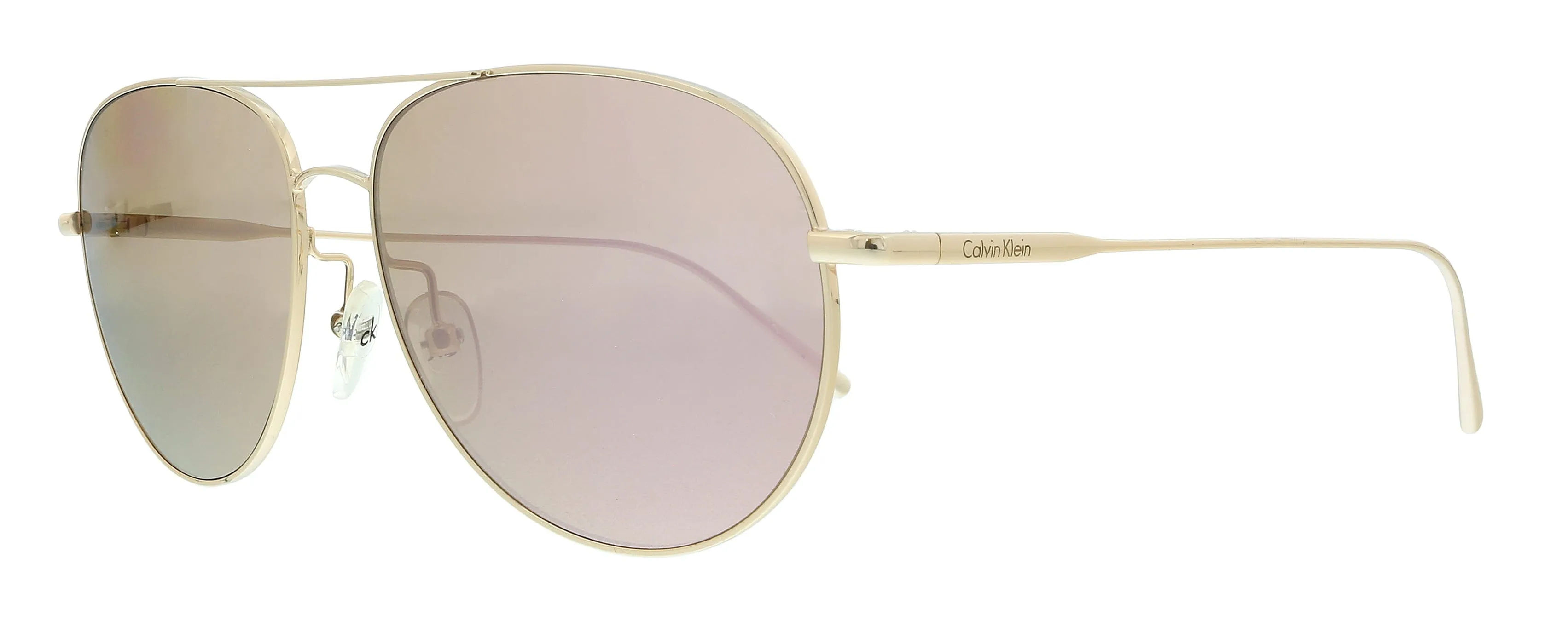 Calvin Klein CK2155S 717 Rose Gold Modified Rectangle Sunglasses