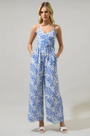 Camellia Floral Vicky Wide Leg Jumpsuit