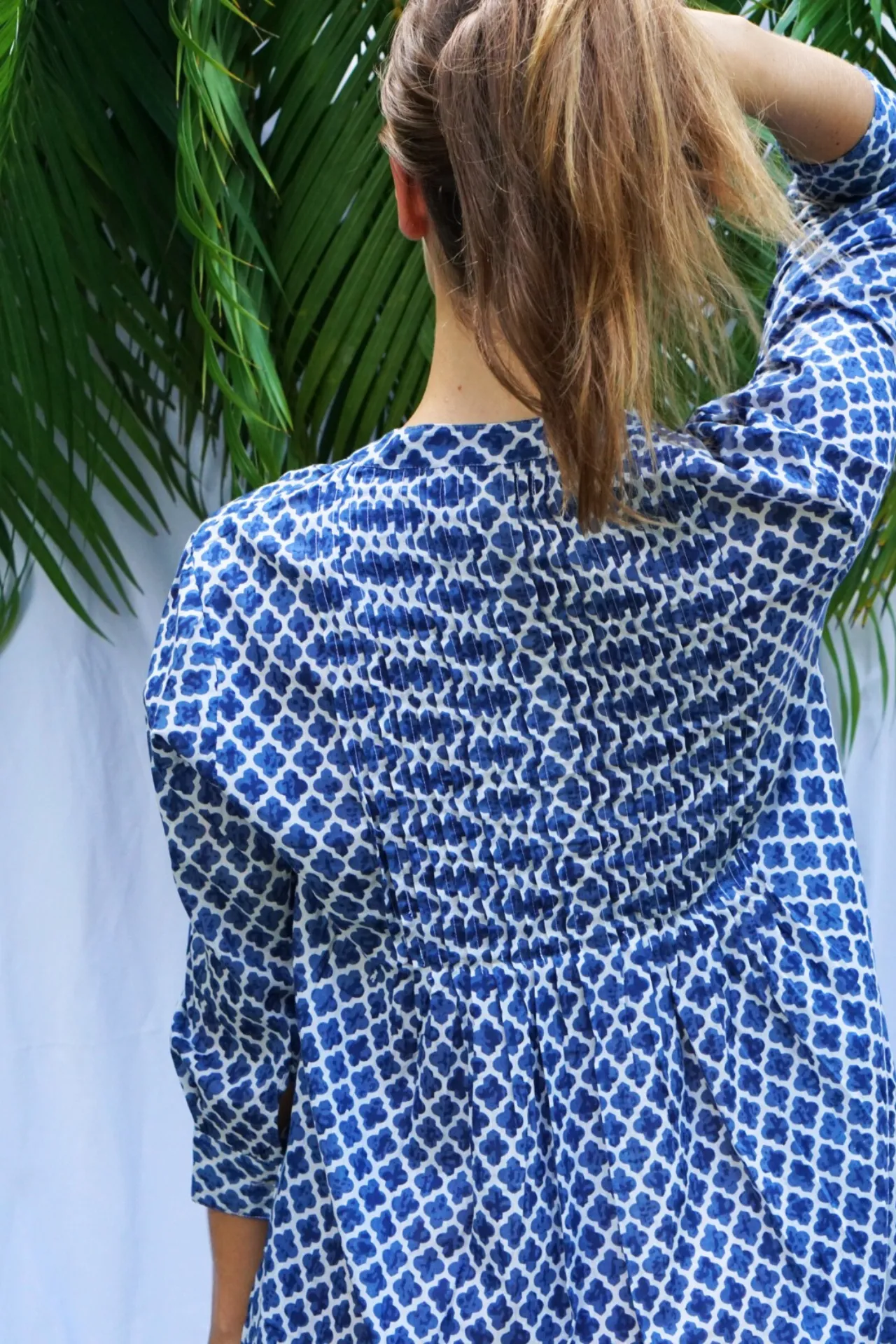 CHEMISE MI-LONGUE MARINE