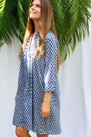 CHEMISE MI-LONGUE MARINE