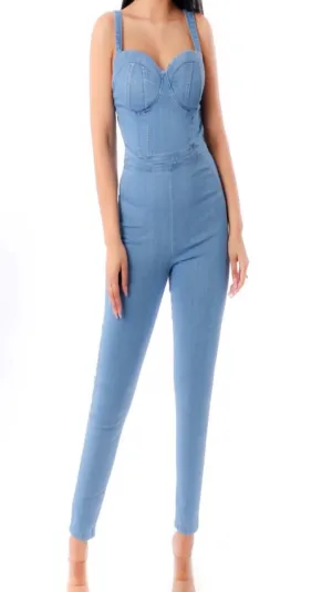 Denim Sweetheart Jumpsuit