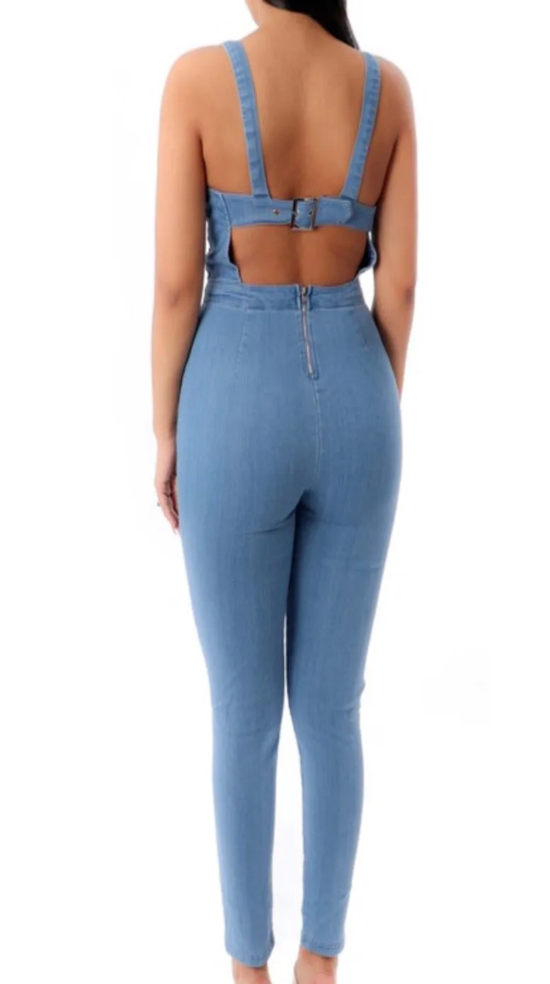 Denim Sweetheart Jumpsuit