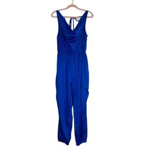 DO BE Blue Satin Jacinta Cowl Neck Jumpsuit NWT- Size S