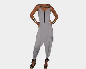 Dove gray & Stripe Jumpsuit - The Hamptons