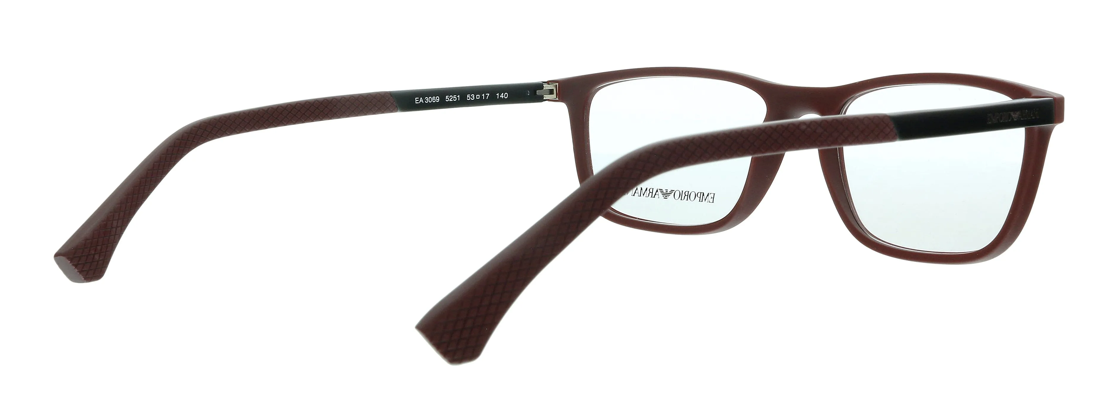 Emporio Armani 0EA3069 5251 Matte Burgundy  Rectangle Eyeglasses