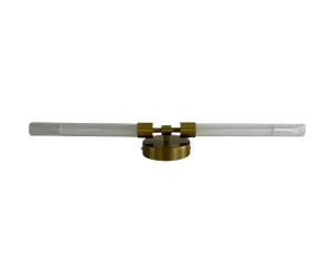 Epinl Globe Wall Sconce Light, Brushed Brass, Sleek Glass Shades