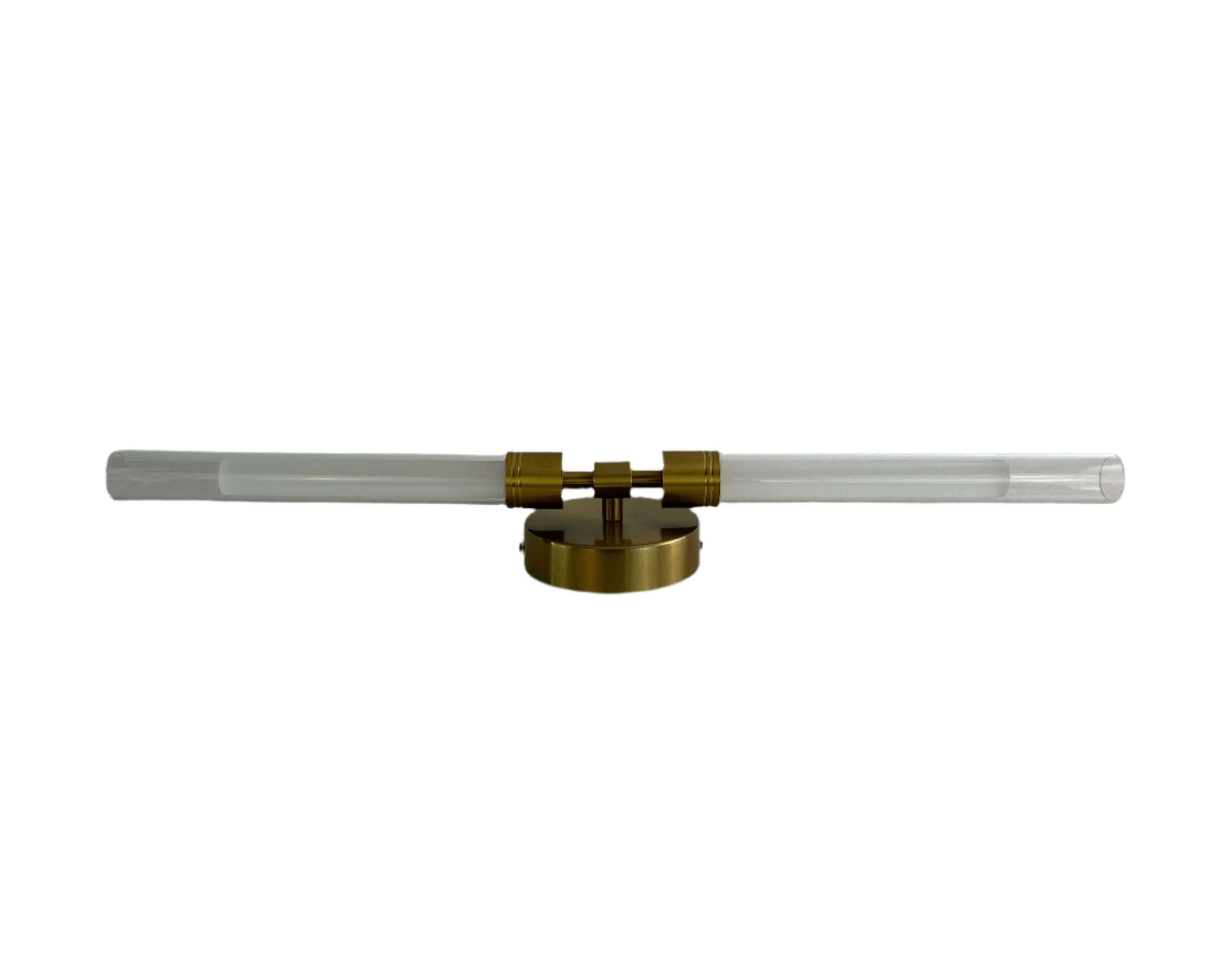 Epinl Globe Wall Sconce Light, Brushed Brass, Sleek Glass Shades