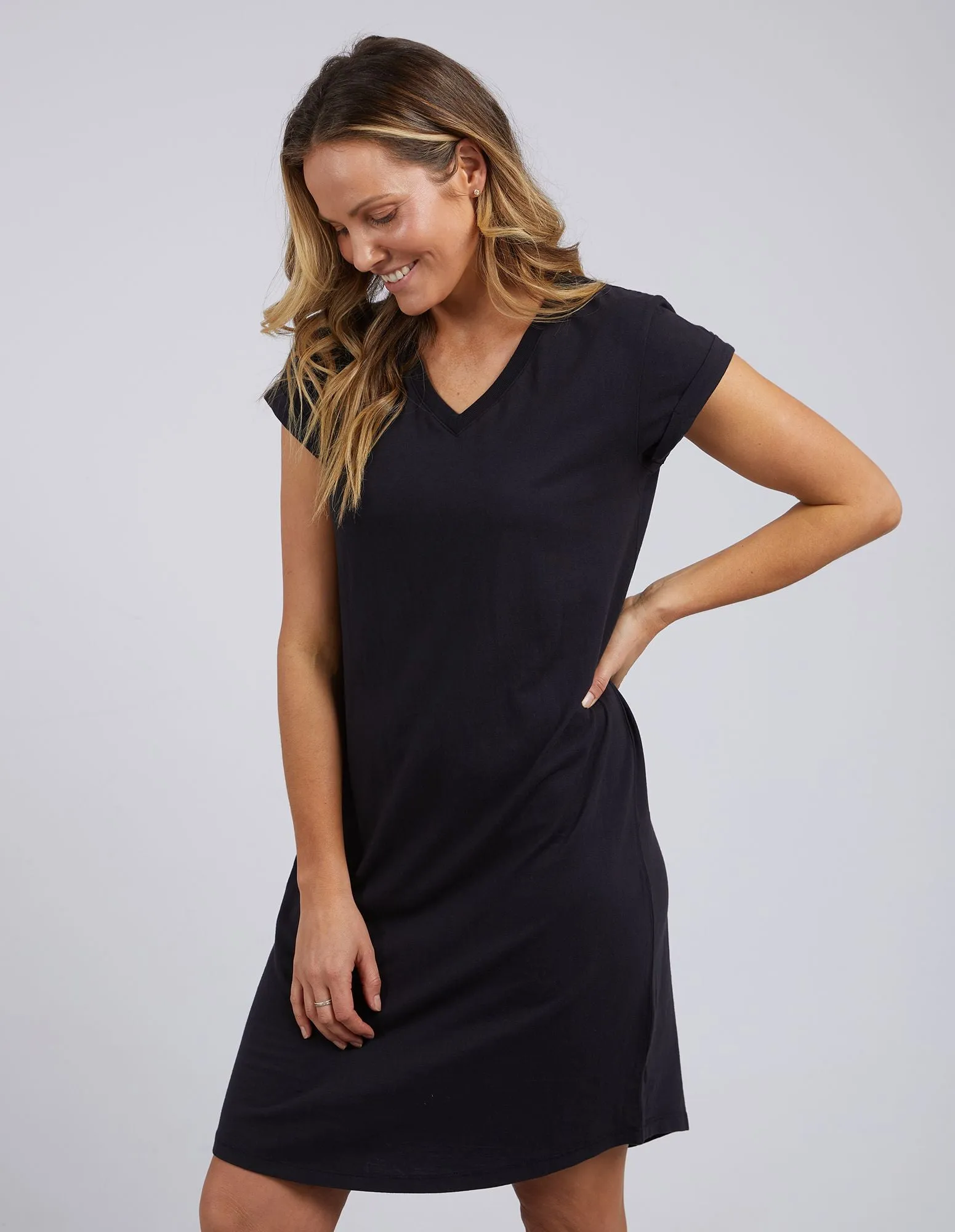 Foxwood Manly Vee Dress - Black