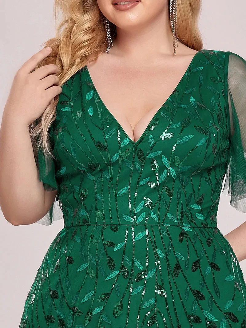 Funki Buys | Dresses | Women's Long Sequin Lace Formal Dress