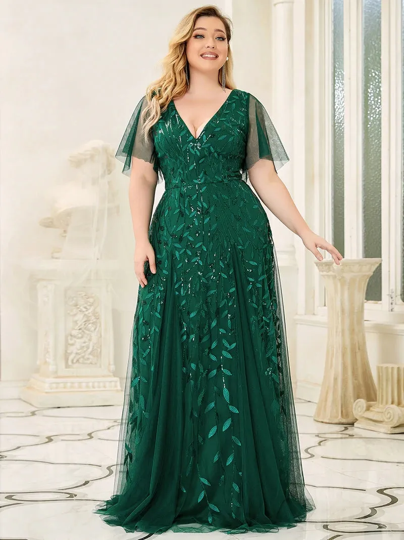 Funki Buys | Dresses | Women's Long Sequin Lace Formal Dress