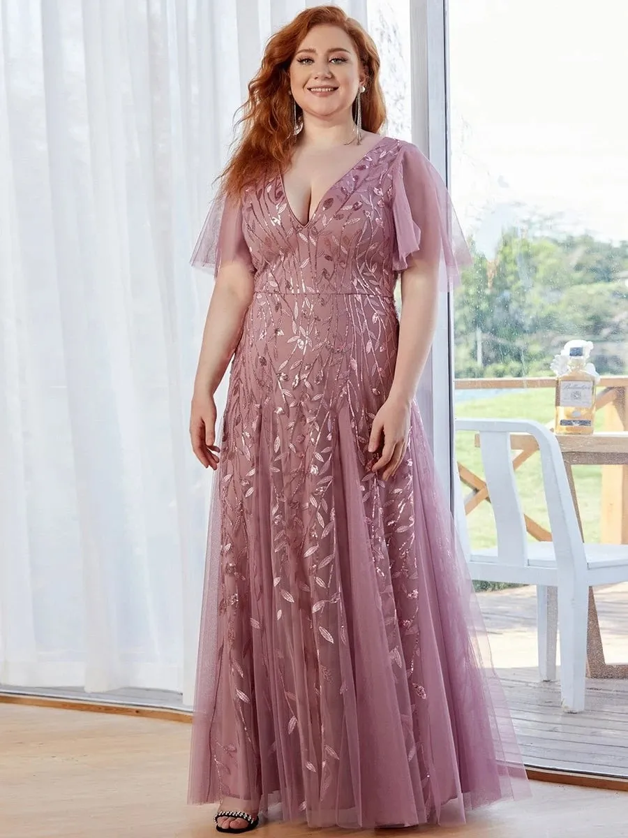Funki Buys | Dresses | Women's Long Sequin Lace Formal Dress