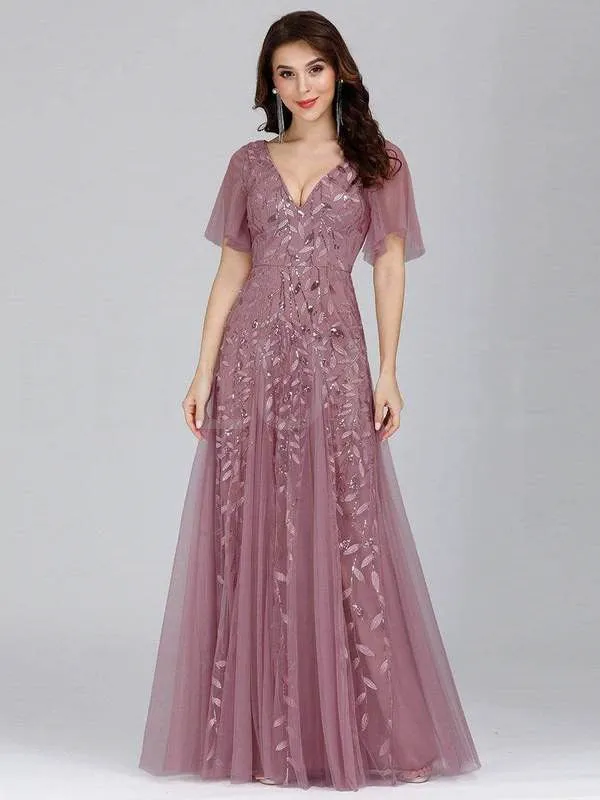 Funki Buys | Dresses | Women's Long Sequin Lace Formal Dress