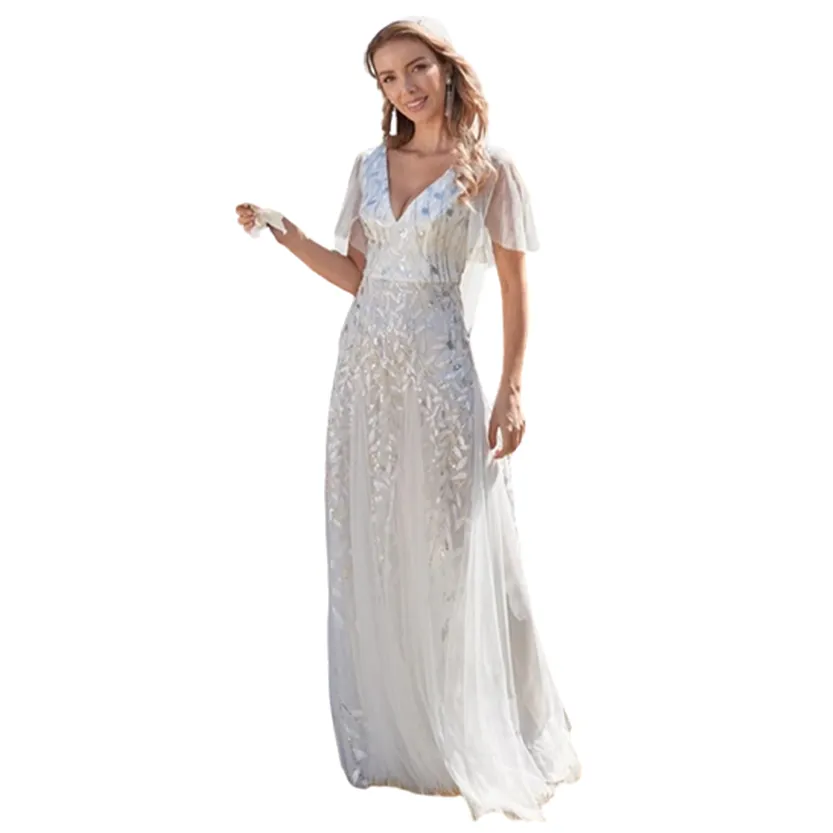 Funki Buys | Dresses | Women's Long Sequin Lace Formal Dress