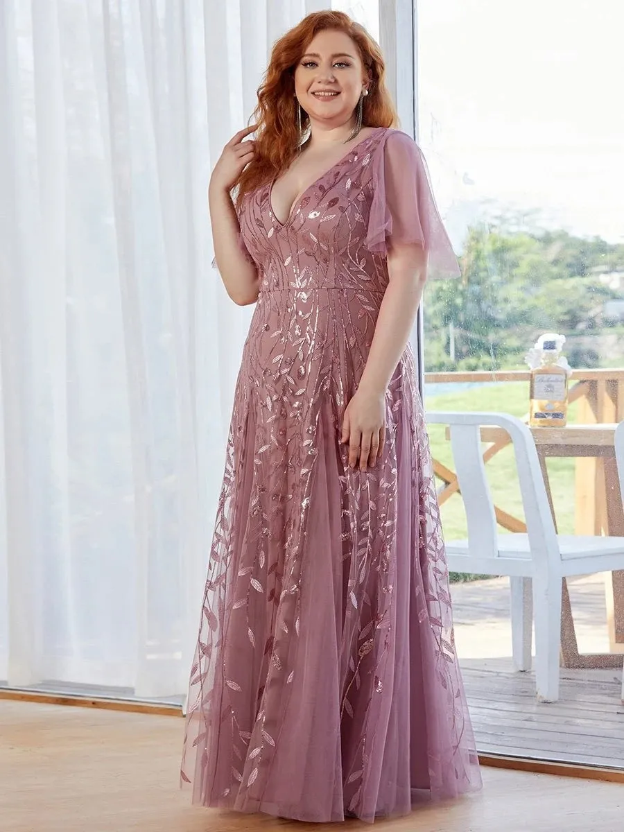 Funki Buys | Dresses | Women's Long Sequin Lace Formal Dress