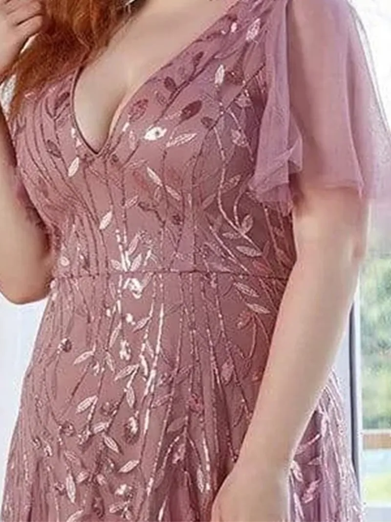 Funki Buys | Dresses | Women's Long Sequin Lace Formal Dress