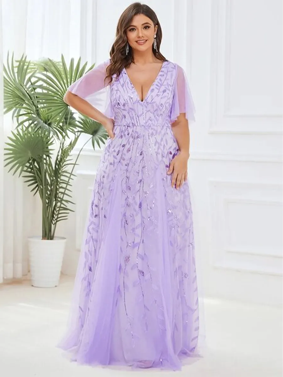 Funki Buys | Dresses | Women's Long Sequin Lace Formal Dress