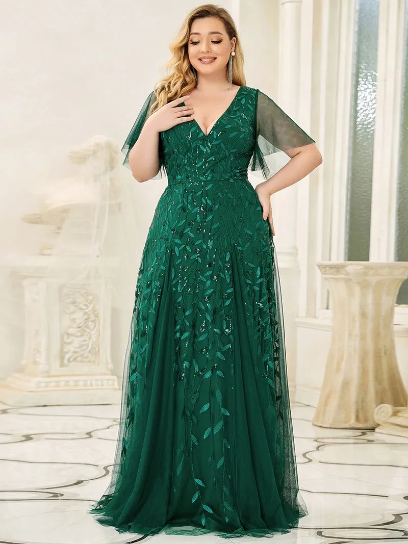 Funki Buys | Dresses | Women's Long Sequin Lace Formal Dress
