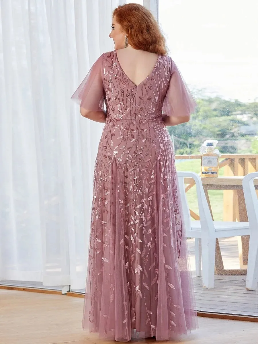 Funki Buys | Dresses | Women's Long Sequin Lace Formal Dress