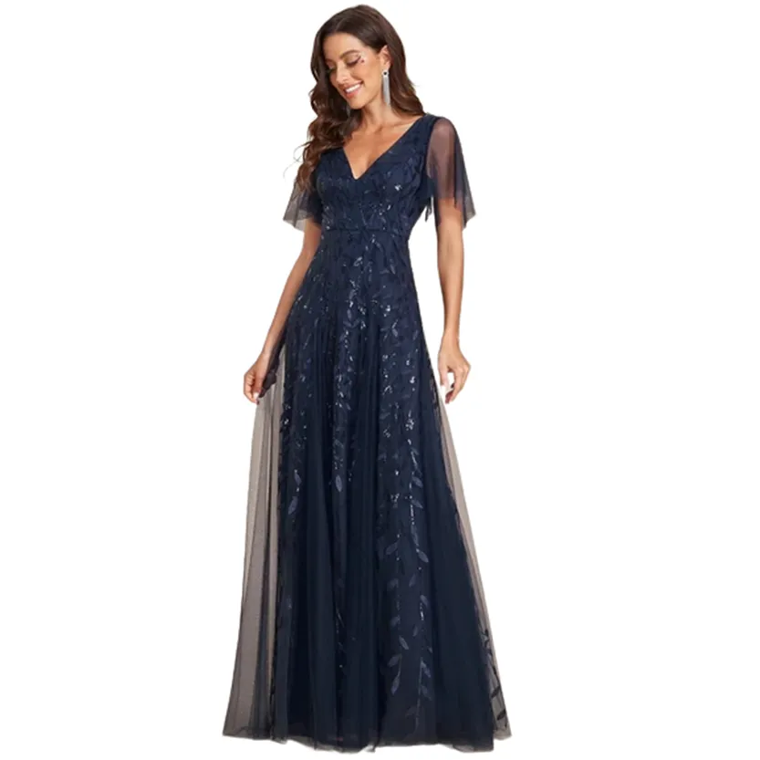 Funki Buys | Dresses | Women's Long Sequin Lace Formal Dress