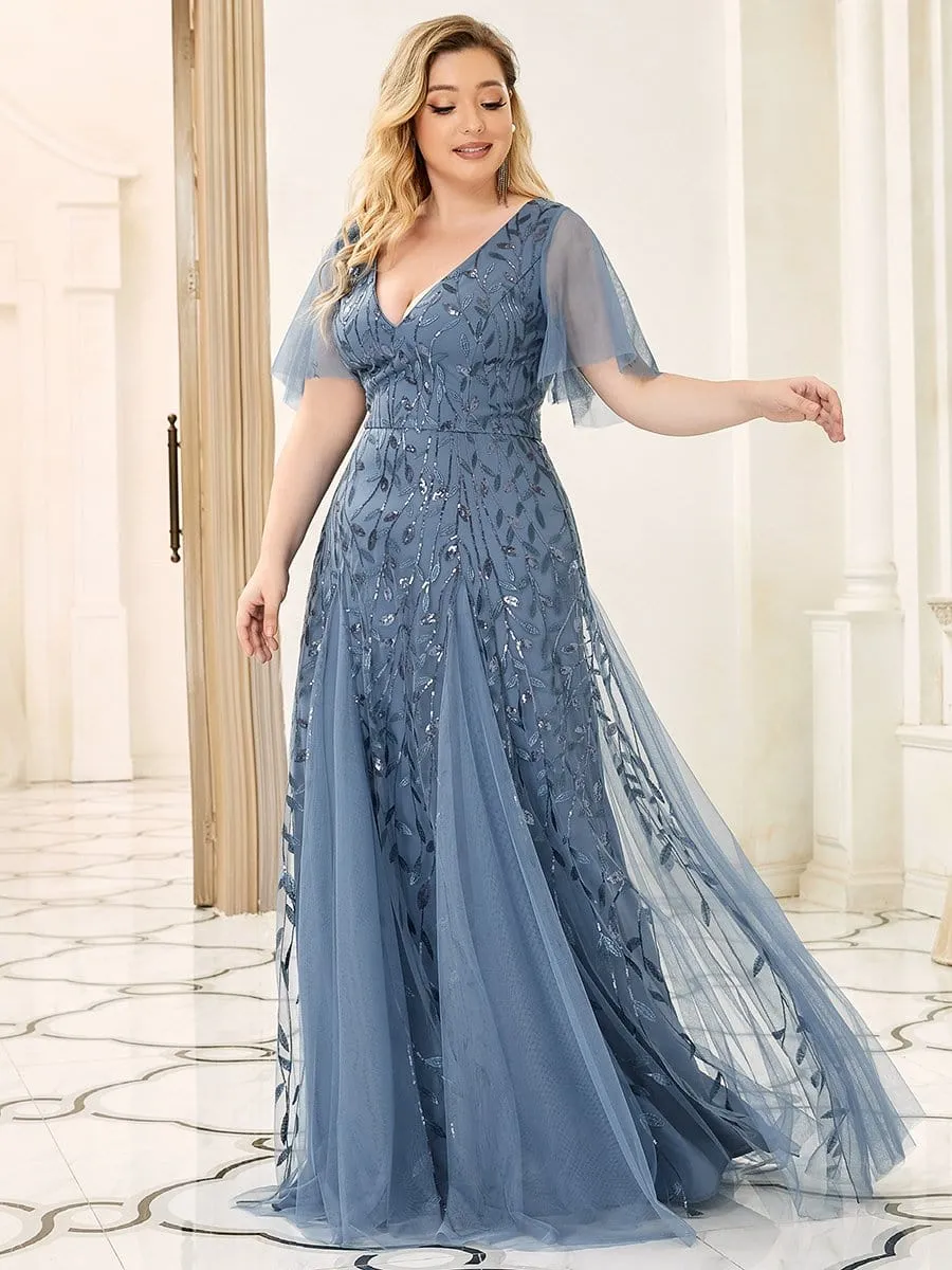 Funki Buys | Dresses | Women's Long Sequin Lace Formal Dress
