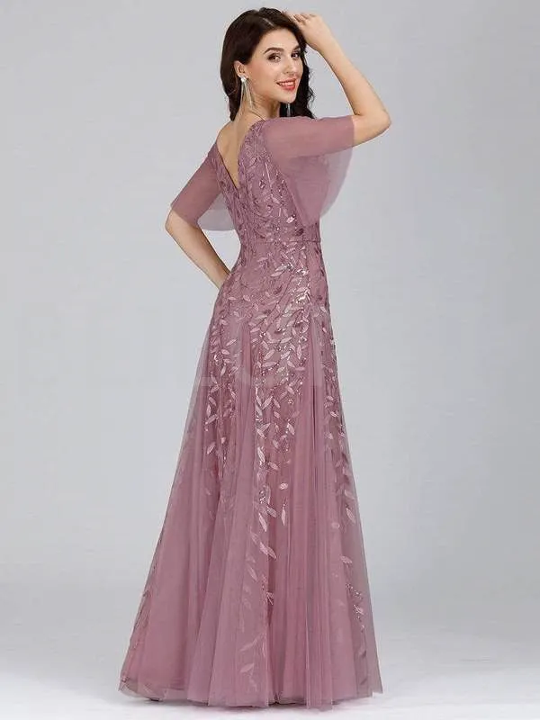 Funki Buys | Dresses | Women's Long Sequin Lace Formal Dress