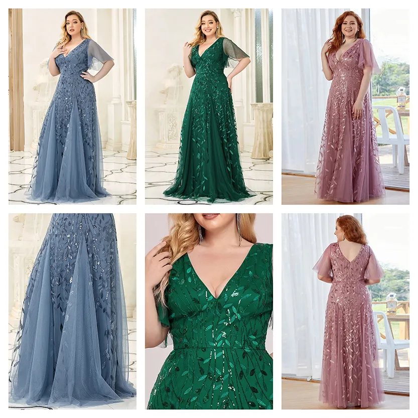 Funki Buys | Dresses | Women's Long Sequin Lace Formal Dress