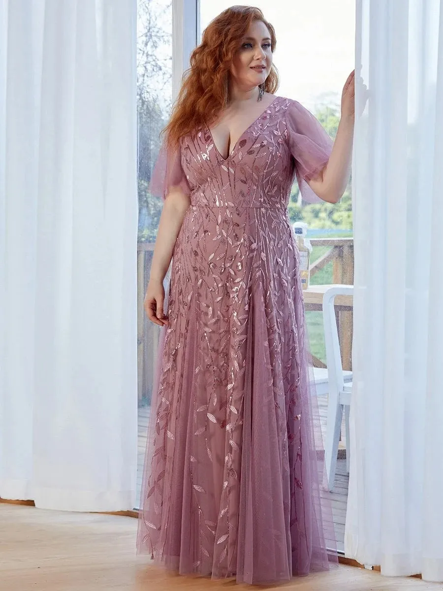Funki Buys | Dresses | Women's Long Sequin Lace Formal Dress