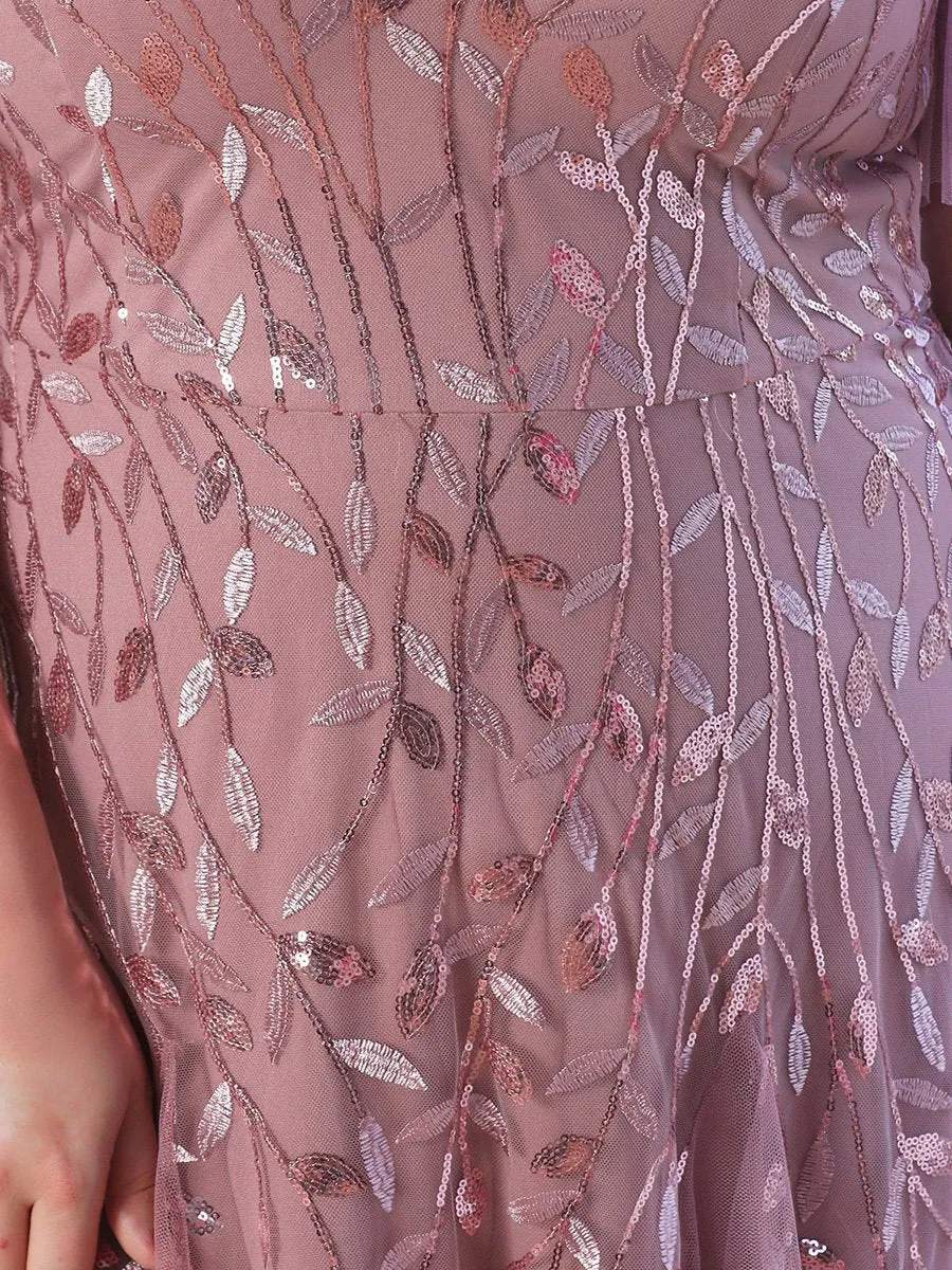 Funki Buys | Dresses | Women's Long Sequin Lace Formal Dress