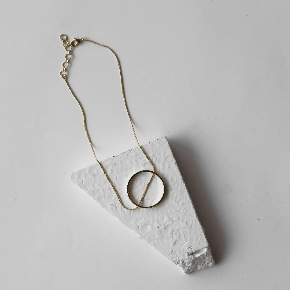 Gold Finished Brass Necklace For Women | Sleek Design | Hand Crafted
