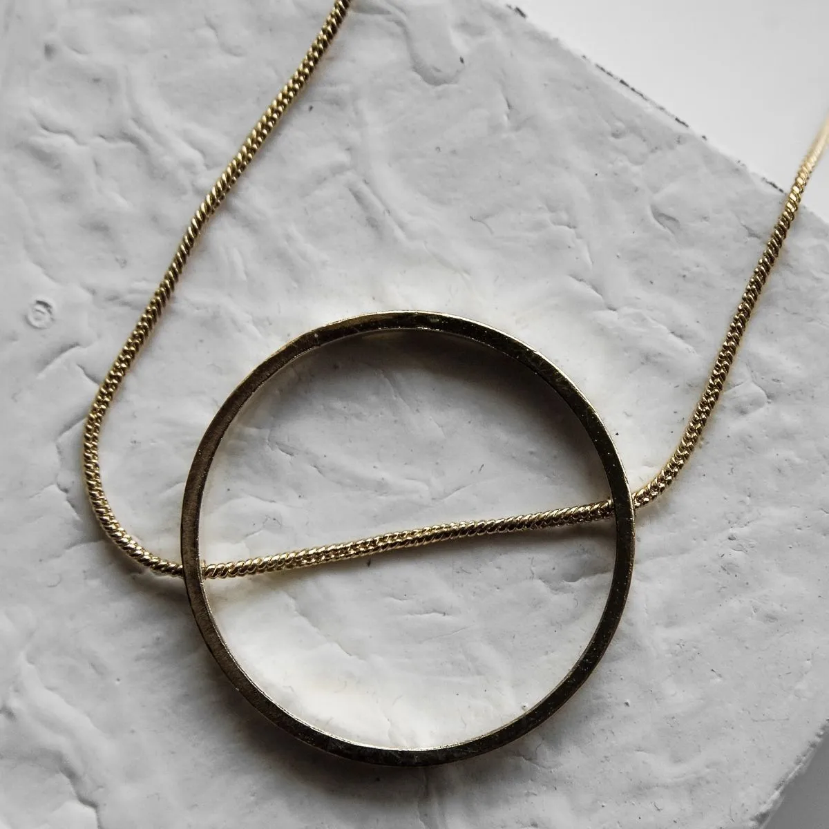 Gold Finished Brass Necklace For Women | Sleek Design | Hand Crafted