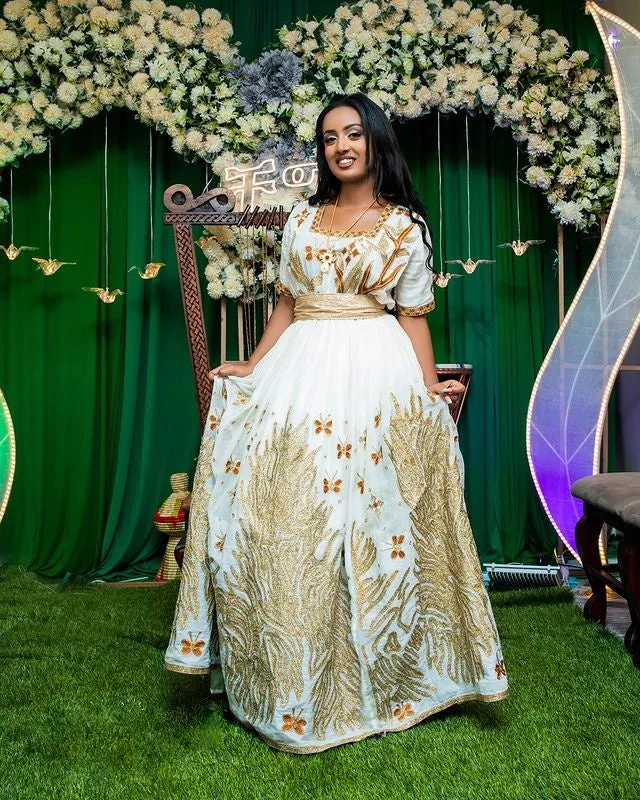 Gorgeous Habesha Dress for Events Elegant Ethiopian Traditional Dress
