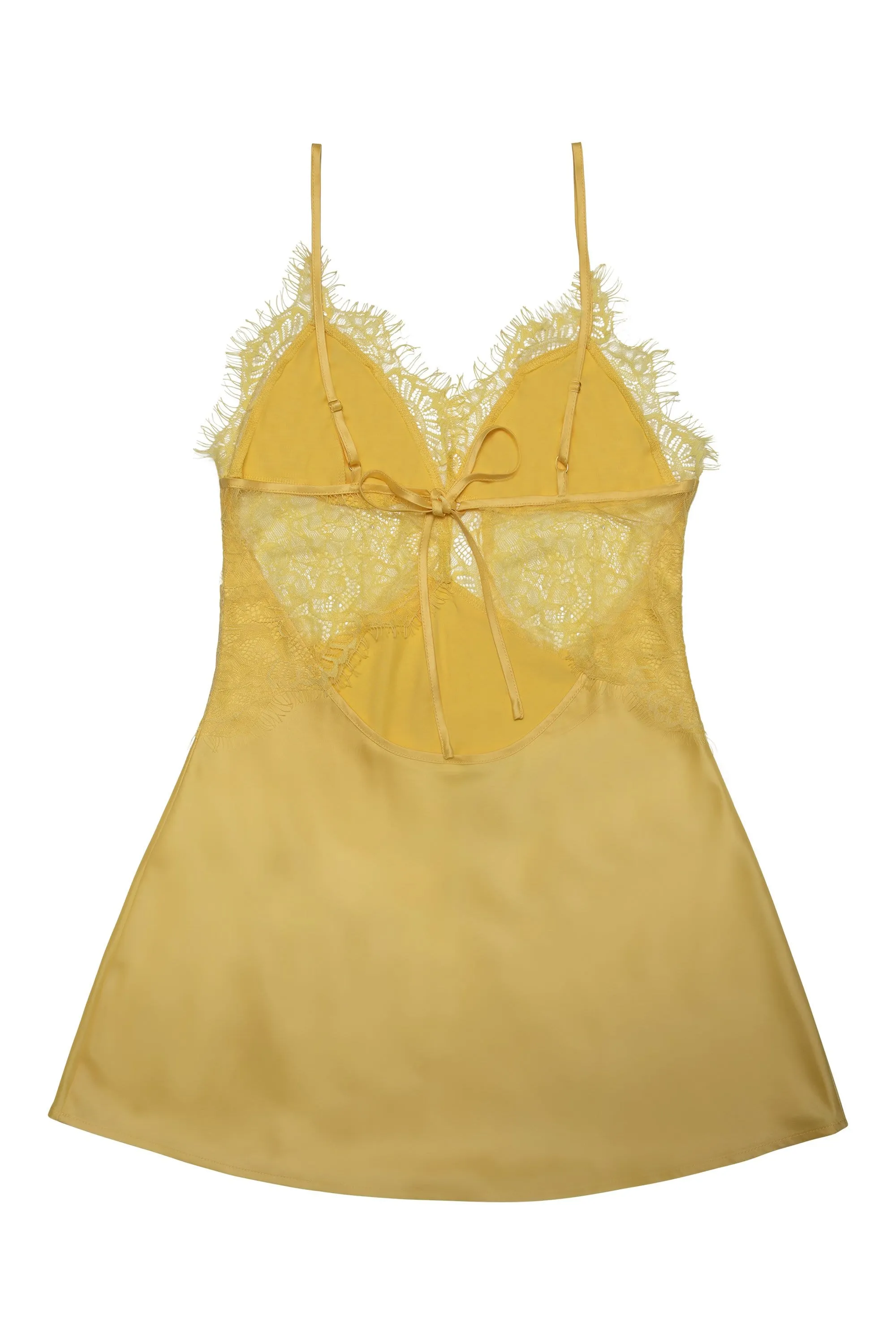 Helena Yellow Slip Dress