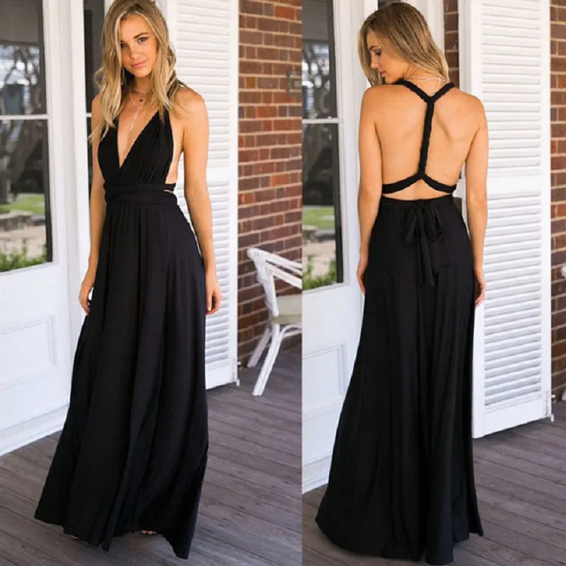 JuliaFashion - 2024 Women Maxi Club Dress Bandage Long Party Multiway Swing Dress