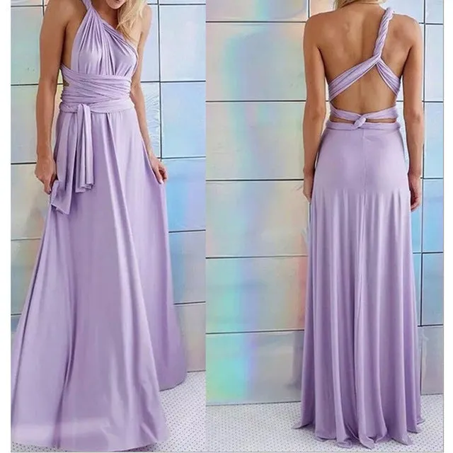 JuliaFashion - 2024 Women Maxi Club Dress Bandage Long Party Multiway Swing Dress