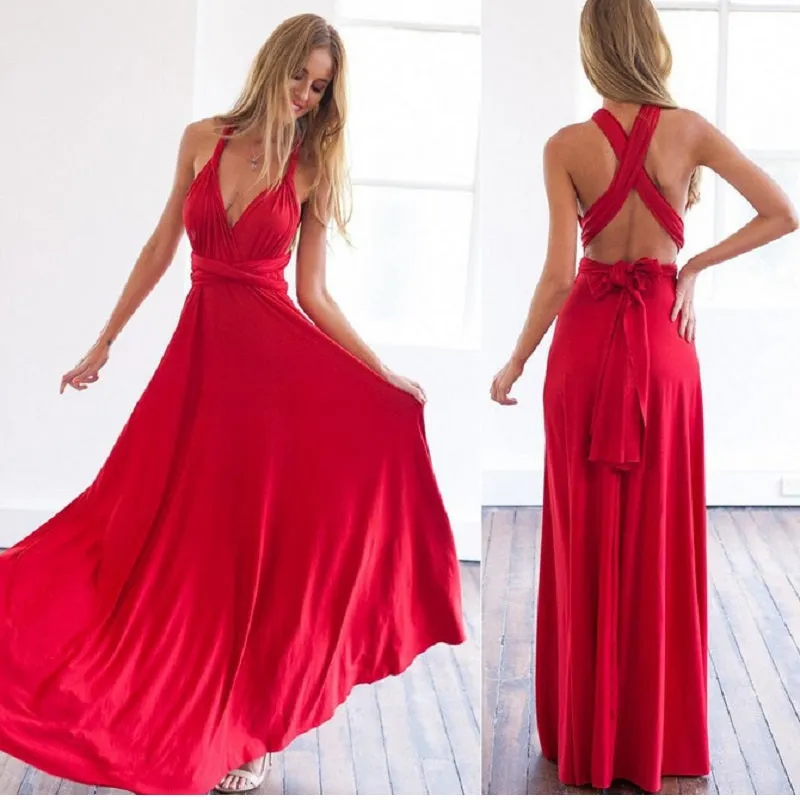 JuliaFashion - 2024 Women Maxi Club Dress Bandage Long Party Multiway Swing Dress