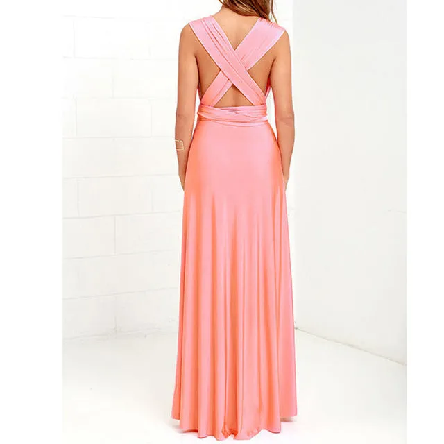 JuliaFashion - 2024 Women Maxi Club Dress Bandage Long Party Multiway Swing Dress