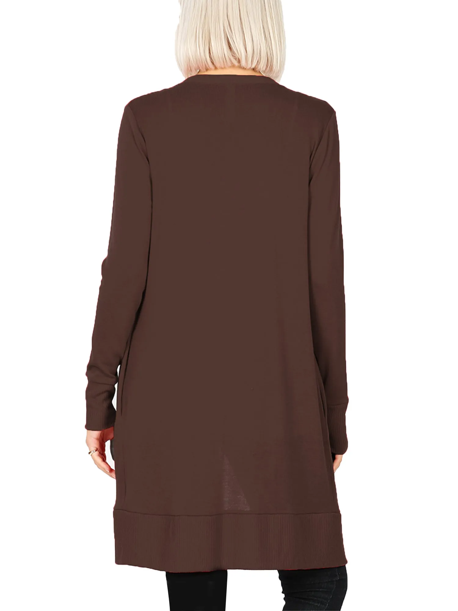 KOGMO Women's Long Knit Cardigan Sweater with Snap Buttons