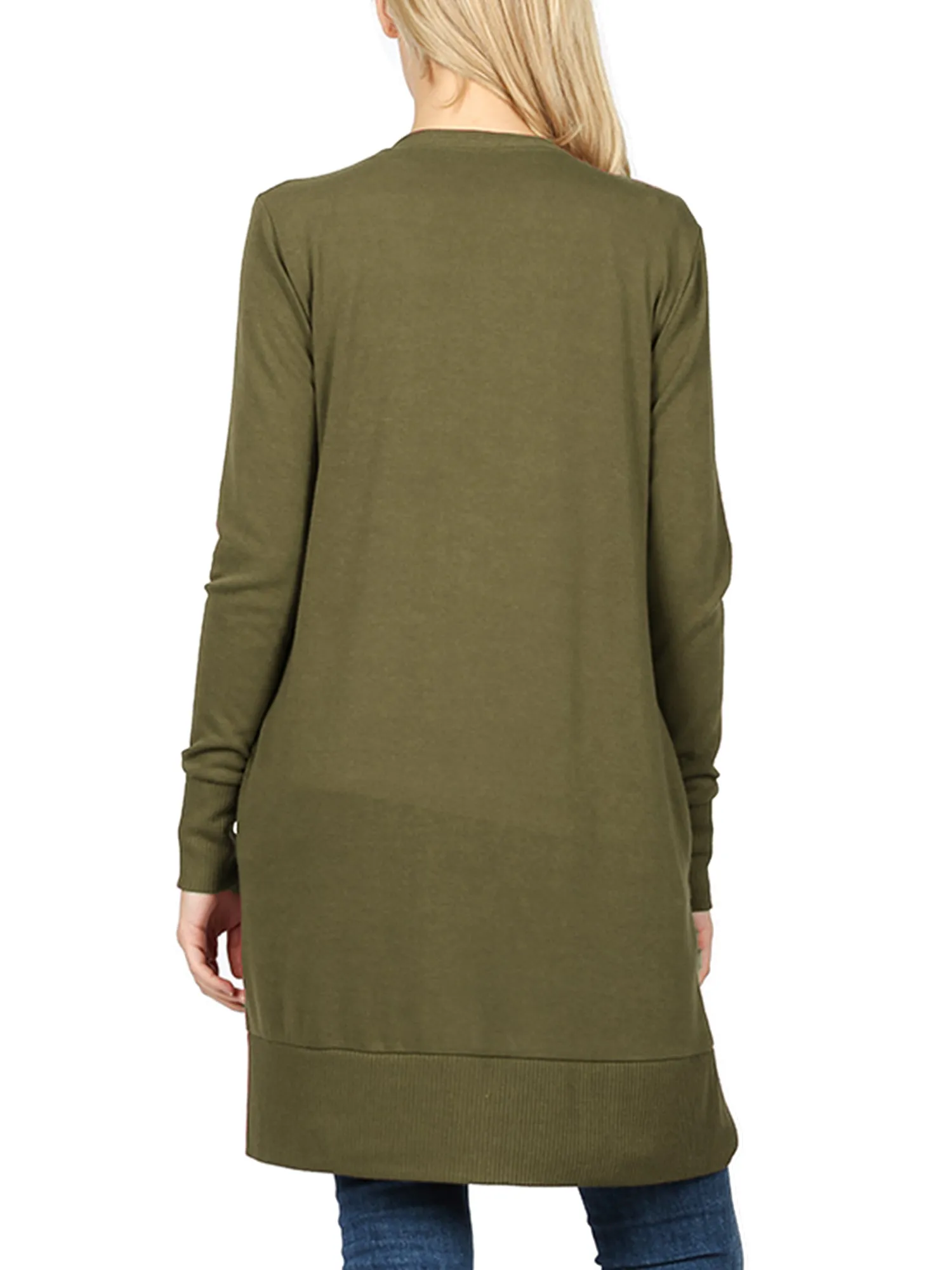 KOGMO Women's Long Knit Cardigan Sweater with Snap Buttons
