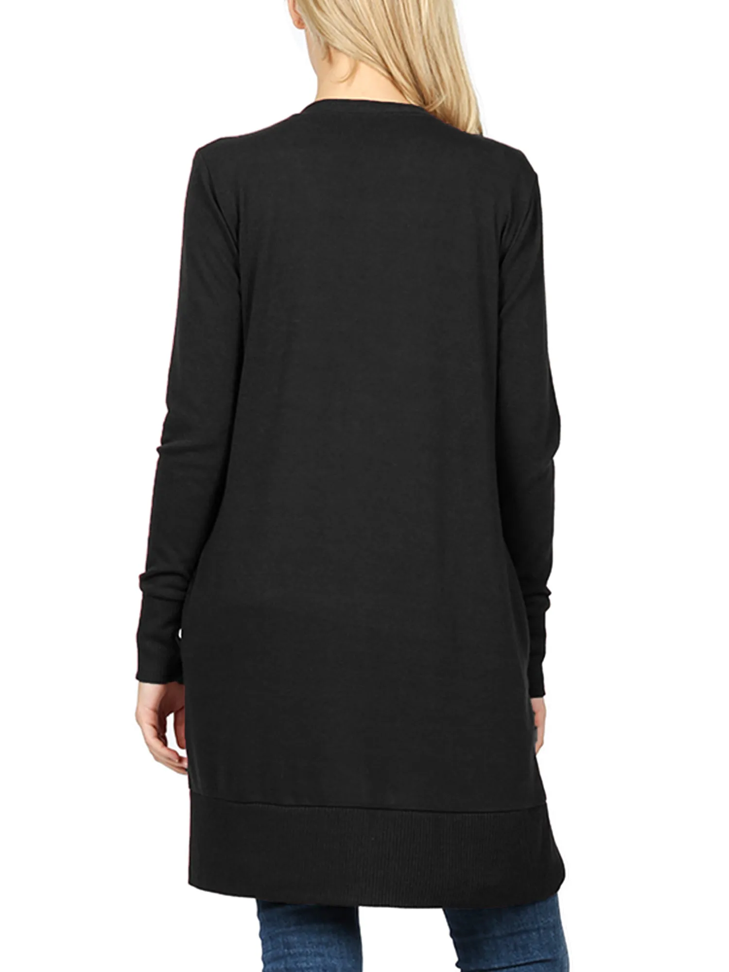 KOGMO Women's Long Knit Cardigan Sweater with Snap Buttons