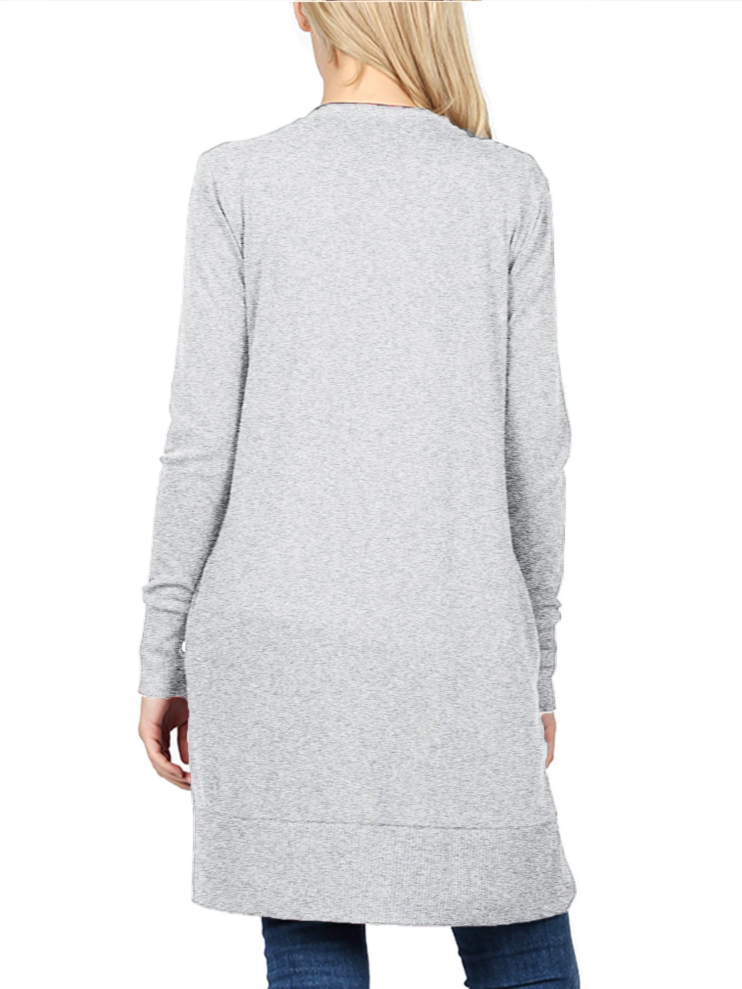 KOGMO Women's Long Knit Cardigan Sweater with Snap Buttons
