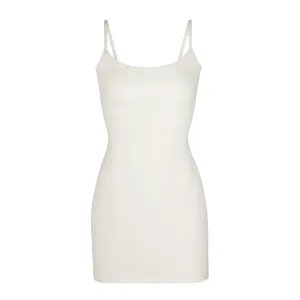 LACE POINTELLE SLIP DRESS | BONE