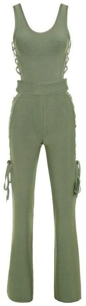 Lace-up Jumpsuit
